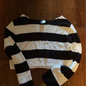 Crop striped sweater